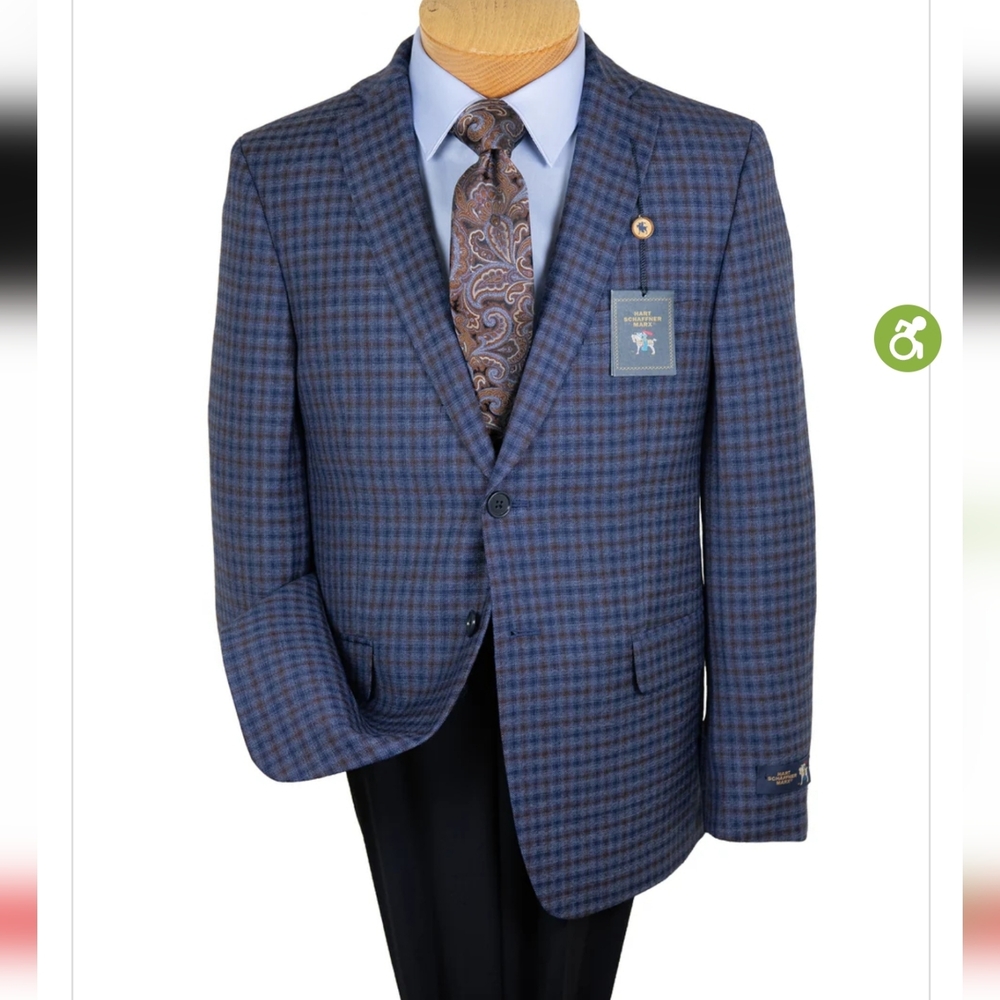 NWT HART SCHAFFNER MARX Boys Suit Blue/Rust
